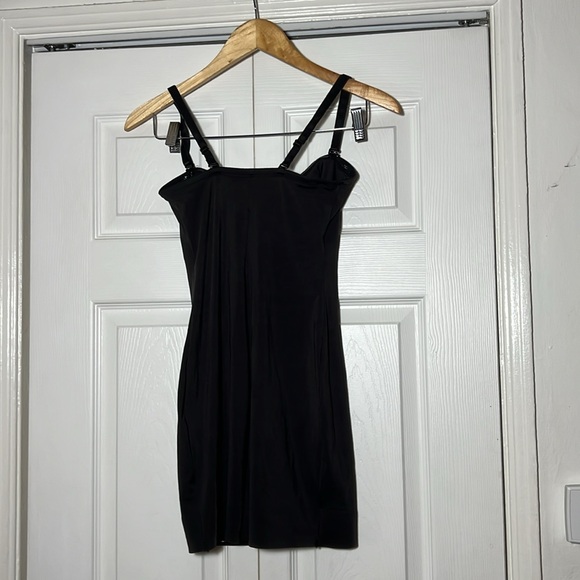 NWT TC Tummy Control Smooth Comfort Black Slip Dress Slimming 38 Small - Picture 4 of 10
